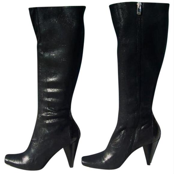 Donald Pliner Couture Black Suede Leather Boot Shoe Water Resistant New NWT $495
